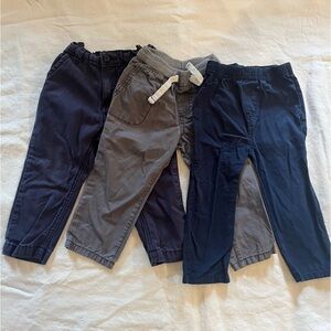 Bundle 24m Toddler Boy Pants OshKosh Carter’s Bon Bebe Blue & Gray Adjustable